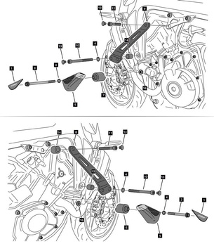 Crash pady PUIG do Yamaha MT-09 21-22 (wersja PRO)