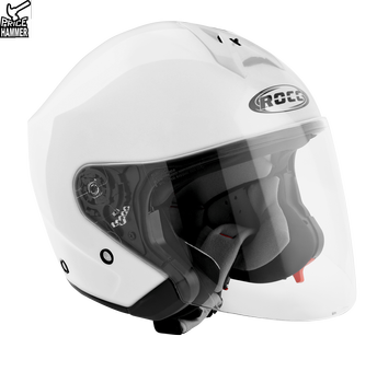 Kask motocyklowy ROCC 180 biały połysk