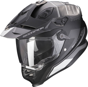 Kask motocyklowy integralny SCORPION ADF-9000 AIR DESERT Matt czarny srebrny XS