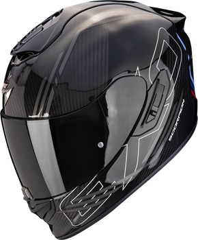 Kask motocyklowy integralny SCORPION EXO-1400 EVO II CARBON AIR REIKA czarny srebrny niebieski XS