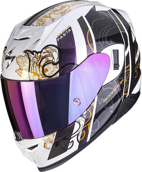 Kask motocyklowy integralny SCORPION EXO-520 EVO AIR FASTA biały Light niebieski XXS