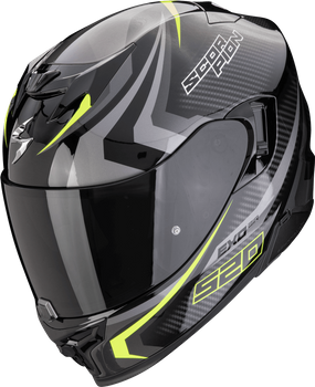 Kask motocyklowy integralny SCORPION EXO-520 EVO AIR TERRA czarny srebrny Neon żółty XS