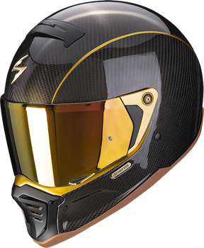 Kask motocyklowy integralny SCORPION EXO-HX1 CARBON SE czarny złoty  XS