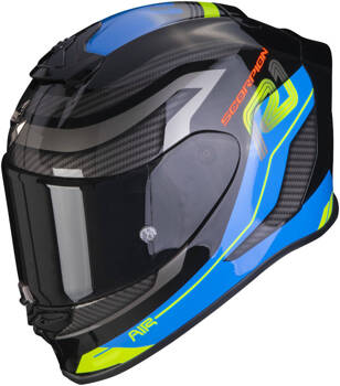 Kask motocyklowy integralny SCORPION EXO-R1 AIR VATIS czarny-niebieski L