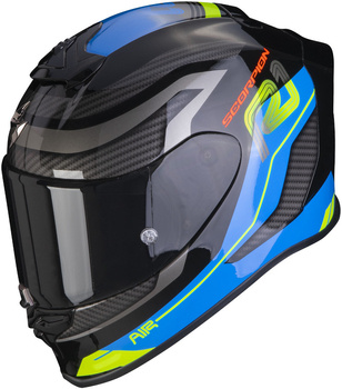 Kask motocyklowy integralny SCORPION EXO-R1 EVO AIR VATIS czarny niebieski XS