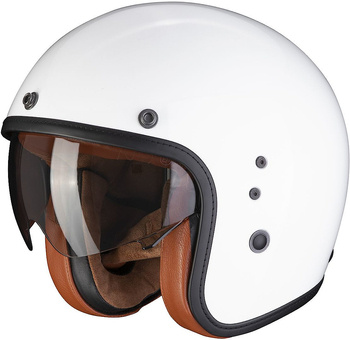 Kask motocyklowy otwarty SCORPION BELFAST LUXE biały XS