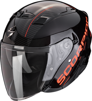 Kask motocyklowy otwarty SCORPION EXO-230 QR czarny czerwony XS