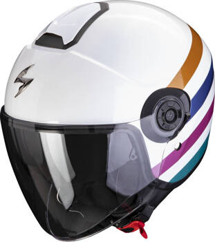 Kask motocyklowy otwarty SCORPION EXO-CITY II BEE biały-zielony-złoty XXL