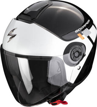 Kask motocyklowy otwarty SCORPION EXO-CITY II MALL METAL BK-WH-SIL XL