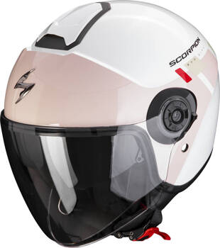 Kask motocyklowy otwarty SCORPION EXO-CITY II MALL WH-różowy-zielony L