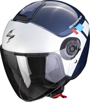 Kask motocyklowy otwarty SCORPION EXO-CITY II MALL niebieski-WH-czerwony XXL