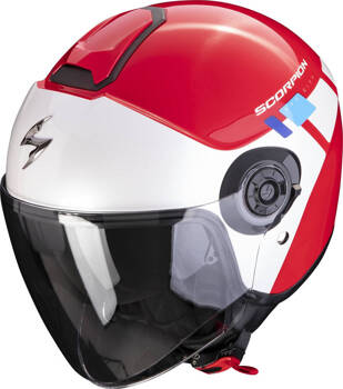 Kask motocyklowy otwarty SCORPION EXO-CITY II Mall biały czerwony XS