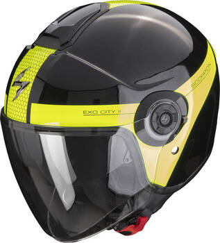 Kask motocyklowy otwarty SCORPION EXO-CITY II SHORT METAL BK-N.YEL L