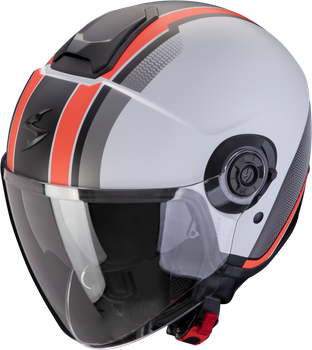 Kask motocyklowy otwarty SCORPION EXO-CITY II VEL Matt szary czerwony XS