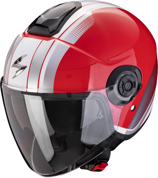 Kask motocyklowy otwarty SCORPION EXO-CITY II VEL czerwony biały XS