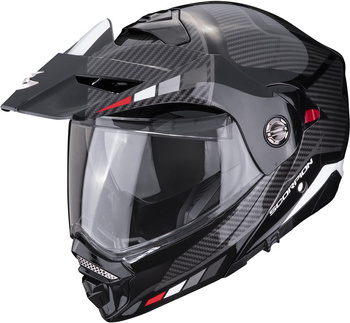 Kask motocyklowy szczękowy SCORPION ADX-2 CAMINO czarny srebrny czerwony