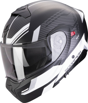 Kask motocyklowy szczękowy SCORPION EXO-930 EVO SIKON MAT czarny-srebrny XS