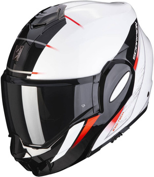 Kask motocyklowy szczękowy SCORPION EXO-TECH PRIMUS Pearl biały-czarny XS