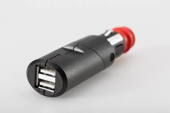 Ładowarka 12V gniazdo zapalniczki ADAPTER DIN podwójne złącze USB SW-MOTECH