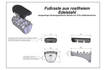 Podnóżki ION SW-MOTECH HONDA XRV 650/750 (87-03) XL600V (87-99) CRF1000L silver