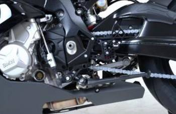 Podnóżki regulowane RG RACING BMW S1000RR 15- ZESTAW BLACK