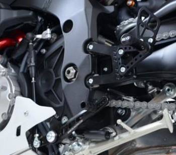 Podnóżki regulowane RG RACING YAMAHA YZF-R1 / R1M 15- ZESTAW BLACK