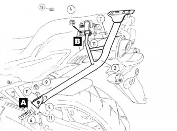 Stelaż alurack Yamaha FZ 6/Fazer (2004-2006) do TC