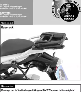 Stelaż easyrack BMW S 1000 XR (2015-2019) do TC