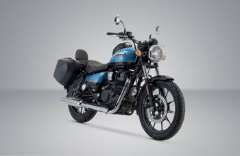 ZESTAW KUFRÓW BOCZNYCH URBAN ABS I STELAŻY SW-MOTECH ROYAL ENFIELD METEOR 350 (19-) BLACK 2X165L